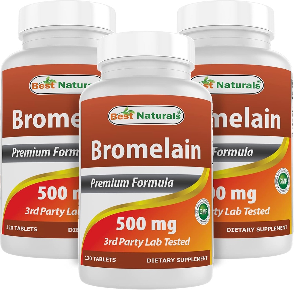 Nejlepší Naturals Bromelain 500 mg 120 tablet (120 Počet (balení po 3))