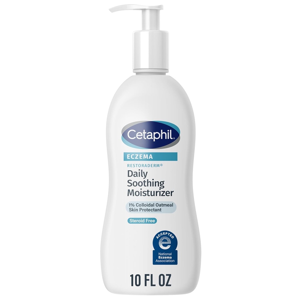 CETAPHIL RESTORADERM Soothing Moisturizer, Pro Eczema Prone Skin, 10 fl oz, For Dry, Itchy, Irritated Skin, 24Hr Hydration, No Add Fragrance, Doktor Doporučené Citlivé péče o pleť Značka