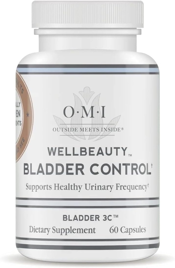 OMI WellBeauty ovládání močového měchýře, Klinicky osvědčený pro podporu močení Frekvence, Snížení koupelové návštěvy, 60 Veggie Kapsle