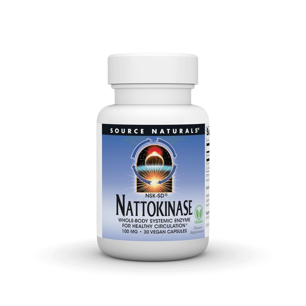 Zdroj Naturals NSK- SD Nattokináza, Sytemický enzym celého těla pro zdravý oběh *, 100mg, 30 Veganových kapslí