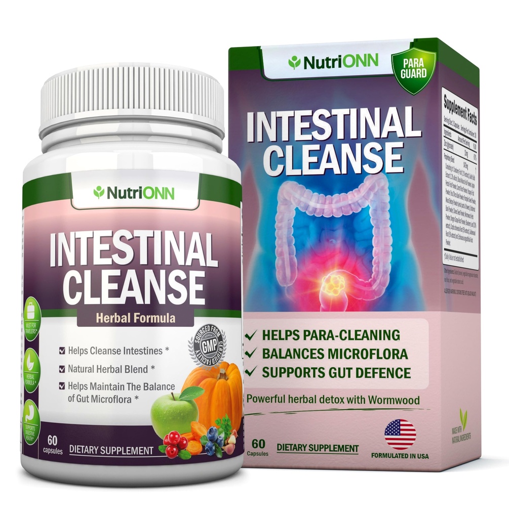 Střevní čištění - Všechny přírodní Bylinné Detox Formule - Full 10- Day Detox Program - Wormwood, Cranberry, Paul D 'Arco, Goldenseal, Česnek, Black Walnut Hull, Echinacea a 10 dalších přírodních složek