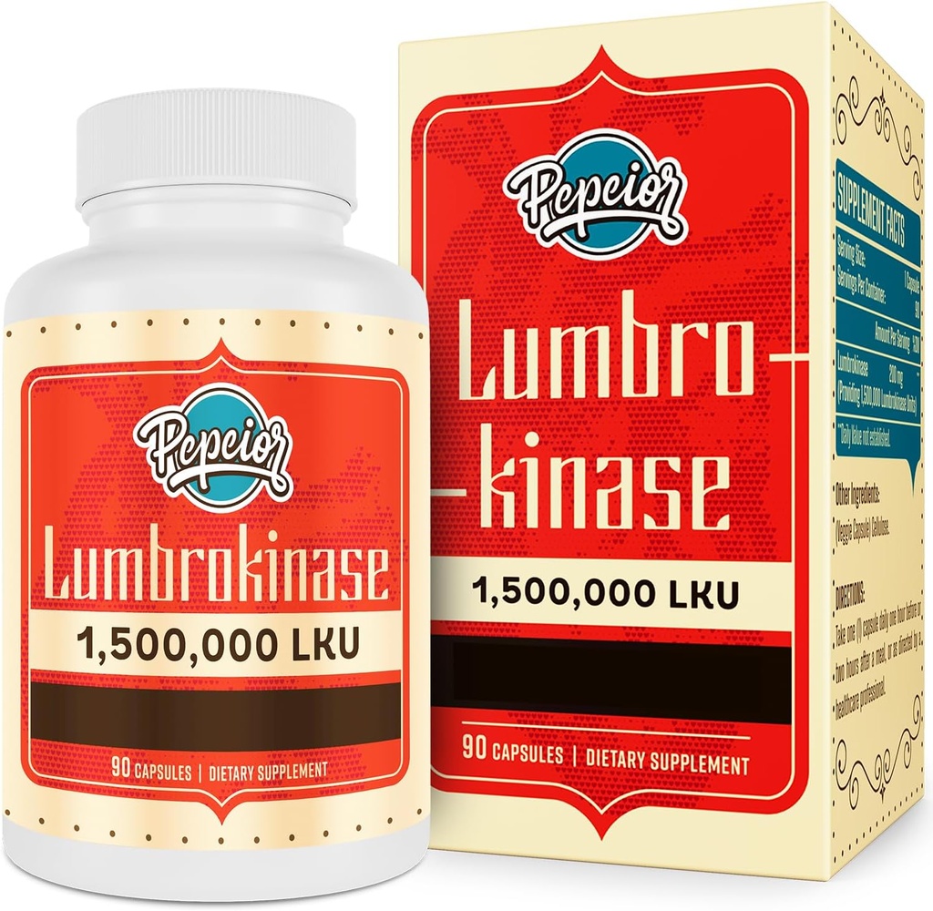 Lumbrokináza 200mg (Max Activity 1,500,000 LKU) - Lumbrokináza Enzymes Dodatek, účinnější než Nattokináza - 90 Kapsle