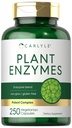 Carlyle Plant Enzymy s proteázou, Papain, Lactase a Bromelain CLAS124; 250 Kapsle CLAS124; Multi enzyme Blend CLAS124; Non- GMO & gluten zdarma