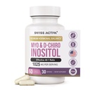 Švýcarská Activa + Labs Myo Inositol dodatek & D- Chiro Inositol dodatek - Premium Hormon Balance pro ženy & PCOS doplňky - Regulovat menstruační cyklus - Ovariální podpora - 30 dní dodávky