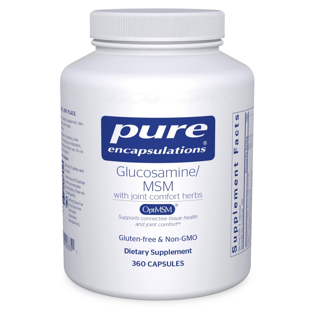 Čisté enkapsulace Glucosamine MSM PHARMAD 124; dodatek pro společnou podporu, mobilitu, komfort, zdraví chrupavek a propojovací tkáně * PHARMAL 124; 360 Kapsle
