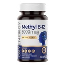 OxyEnergy methyl vitamin B12 5000mcg, Extra síla methylkobalamin B-12 Doplňky s folátem, Podpora Nervy, Energetický metabolismus a kognitivní, 60 Kapsle