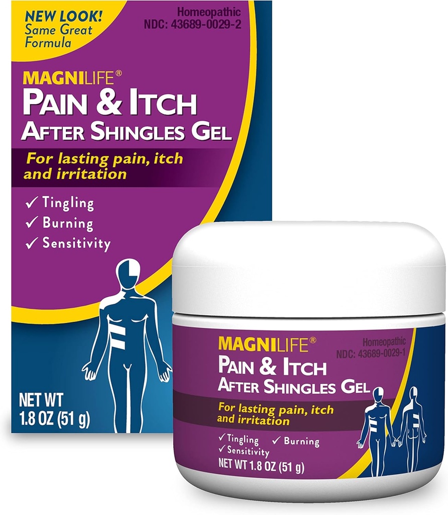 MagniLife Pain and Itch Relief Gel, Přirozeně Relieve Tingling, Irritation and Sensitivity with Jasmine and Mezereon - 1.8oz