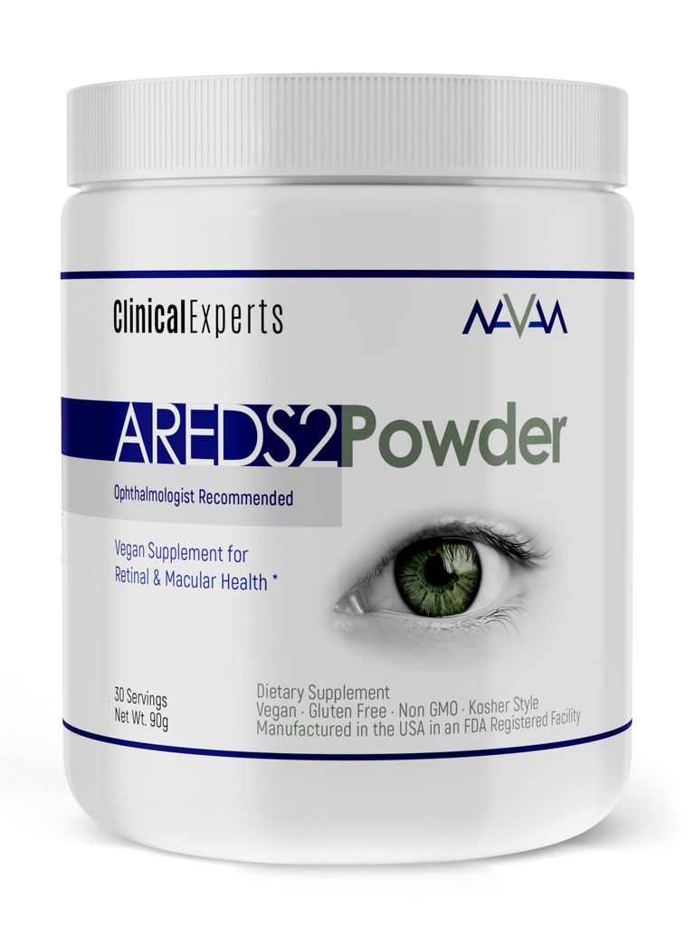 Navan AREDS 2 Prášek pro ty, kteří nemohou konzumovat tablety nebo ponožky - Eye Vitamíny & Minerály - Lens Clarity & Retina Zdraví klinickými odborníky, Lutein, Zeaxanthin & Zinek Kosher Style, 30 Služeb