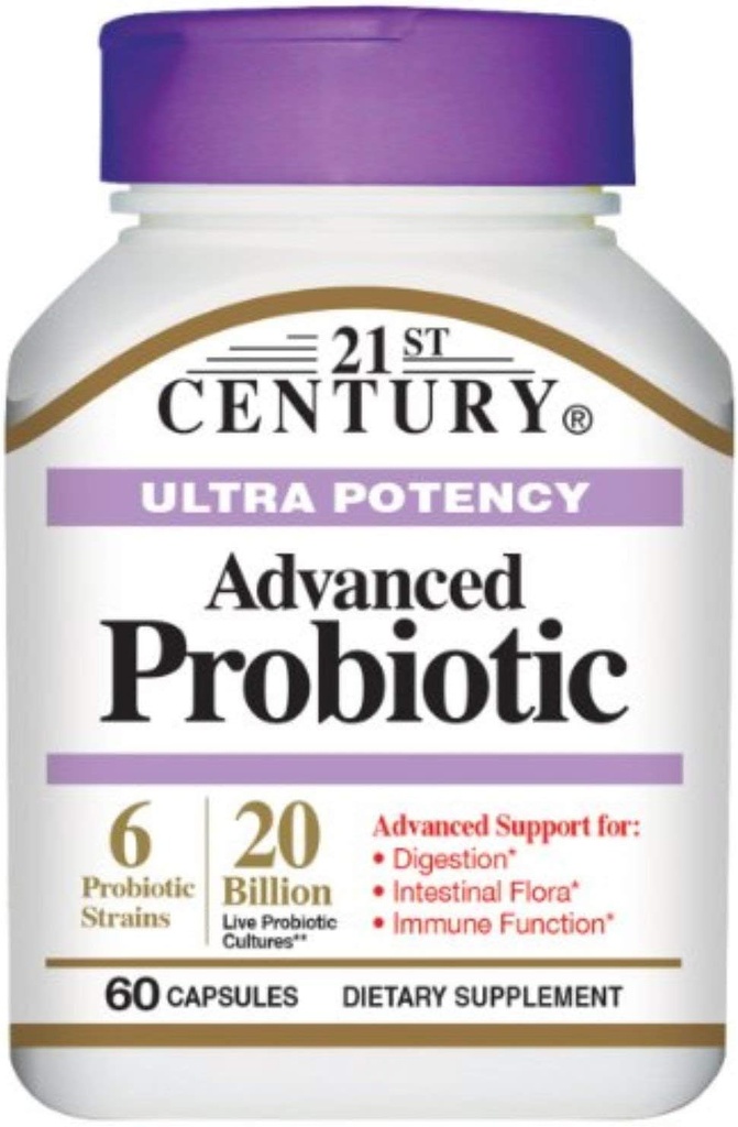 21. Století Ultra potence Advanced Probiotické kapsle 60 ea (Balení po 4)