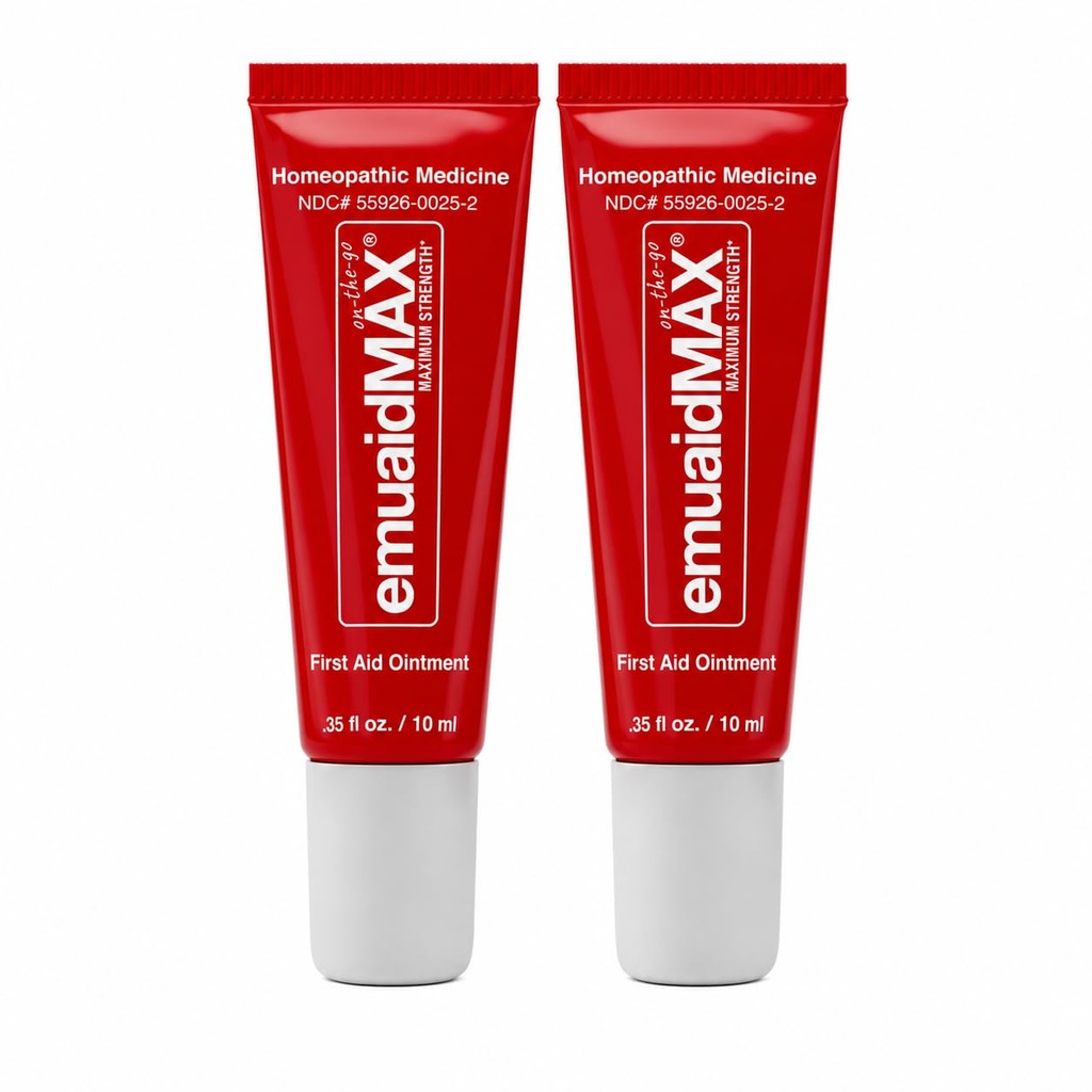 EMUAIDMAX Nail Fungus Léčba Ointment - Výkonný přírodní nehty & Toenail Fungus Léčba pro odolné mykotické infekce, Snížení svědění a discomform, On-The- velikost, 0.35oz, 2 Pack