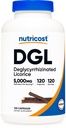 Nutricost DGL Deglycyrrhizinated Licorice Extract Capsules (500mg Extract, Ekvivalent to 5, 000mg Licorice, 120 Servings) - Non GMO, Vegan