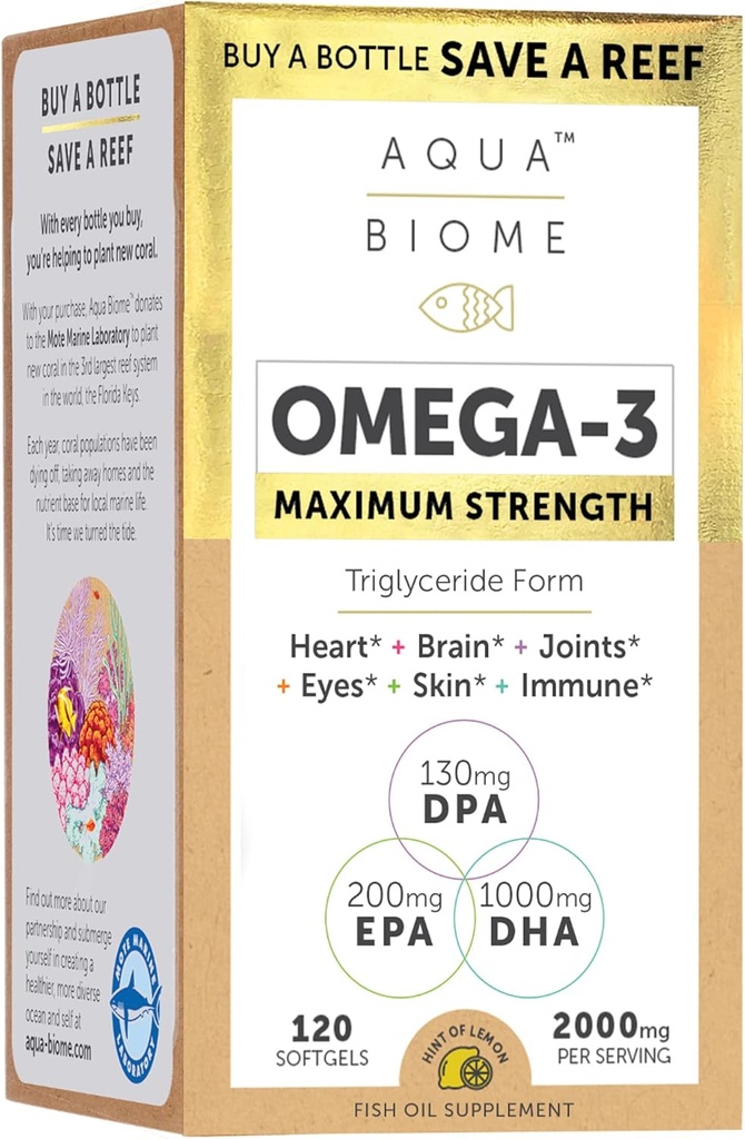 Enzymedica Maximální síla vysoce potentní rybí olej, EPA DHA Omega 3 dodatek 124; Bezedný, 120 Softgels