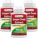 Nejlepší Naturals Grape Seed Extract 400 mg 60 Vicaps (60 Počet (balení po 3))