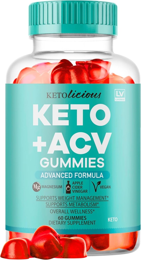 Ketolicious Keto ACV Gummies, Ketolicious Gummys Advanced Formule 1050MG, All Natural Premium Plus Apple Cider Ocet Gummy Maximální síla Gomitas Recenze, 60 Gummies pro 1 měsíc