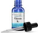 Vitamin K1 Liquid Kapky - Made in USA - Natural High Potency Phylloquinone for Men, Women, Children, & Newborns Great for Dark Undereye Circles - Bulk Velikosti také k dispozici