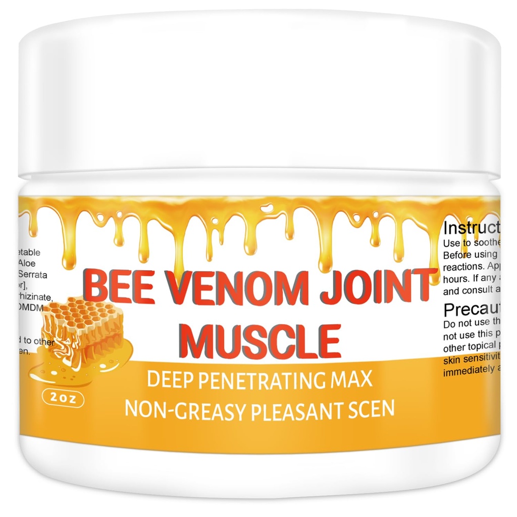 Organic Bee Venom Terapie Sérum, Professional Joint & Muscle & Bone Release Cream - 24 hodin Soothing efektivní uvolnění pro záda, krk, ruka, noha, kolena, svalovina, rameno, kyčle, Nerve