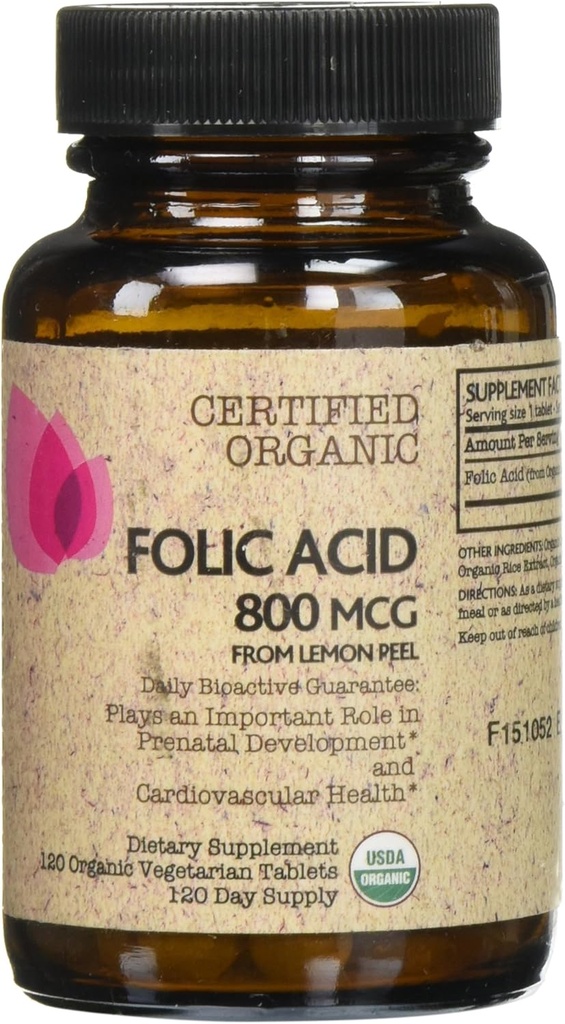 Futurebiotika Certifikovaná organická kyselina listová - 120 tablet