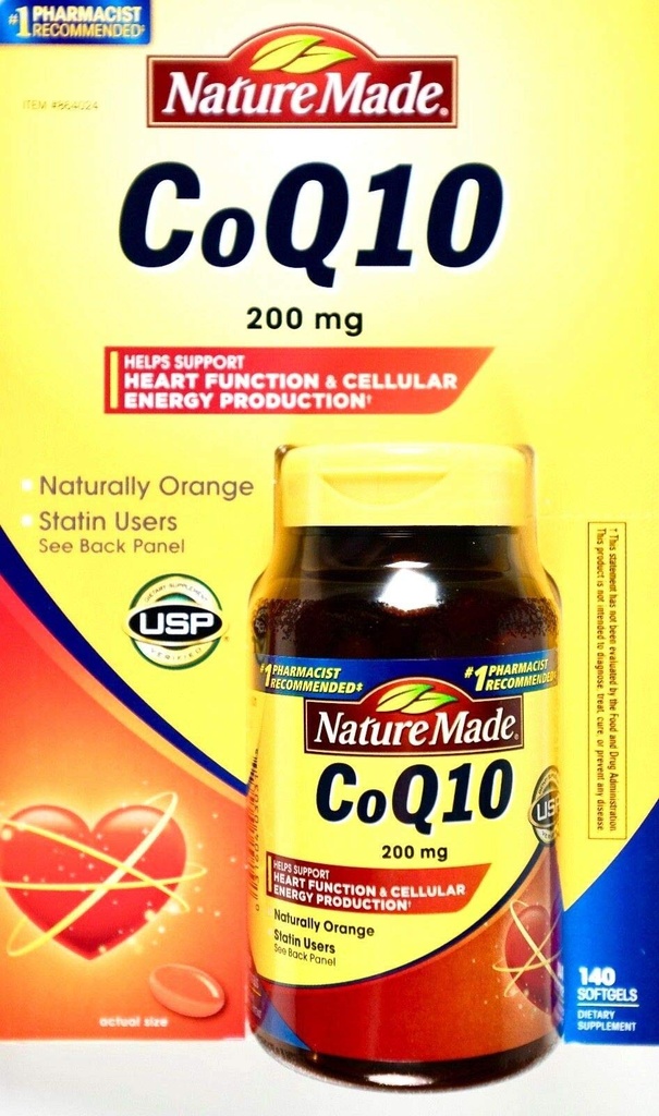 Příroda vyrobena Coq10 200 Mg, přirozeně oranžová, velikost hodnoty, 140 Počítání Softgels