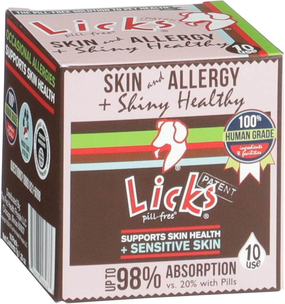 Licks - Kůže a alergie pro psy - LiquiPaks - 10 Použití