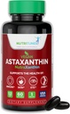 Astaxanthin 12 mg Vegan Softgels - High potency Antioxidant for Skin, Eye & Immunication Support - Non- GMO, Free of Gluten, Soy, Laktosa & BSE, 60 Vegan Softgels, 2- Month Supply