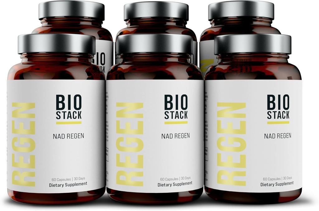 BIOSTACK NAD Regen - Advanced NAD + Doplněk k NAD3, Yüth Spermidin, Resveratrol, Niacinamid CLAS124; NMNH Alternative CLAS124; Anti Aging, Longevity & Cellular Health, Vitamin B3 Complex (360 Kapsle)