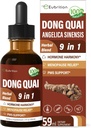 Bylinná tinktura, Extract s Dong Quai, pro Hormon Harmony, Menopauza Relief & PMS Podpora. 6 oz- (Apple Flavor)