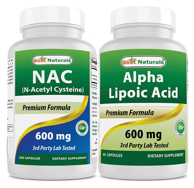 Nejlepší Naturals NAC 600 mg & Alpha Lipoic Acid 600 mg