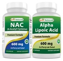 Nejlepší Naturals NAC 600 mg & Alpha Lipoic Acid 600 mg