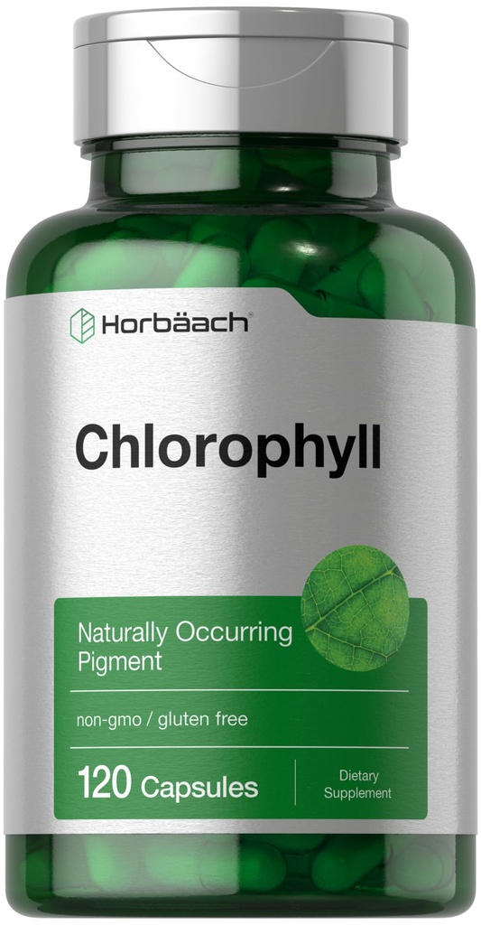 Horbäach Chlorofyl Kapsle 124; 120 Počítání 124; Non-GMO a gluten zdarma dodatek 124; Naturally- Occcurring Pigment