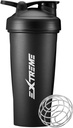 EXTREME Classic Shaker Lahvička s drátěnou whisky, ideální pro proteinové třesenky a předcvičení, Leak Proof Shaker Cups, BPA zdarma, Myčka nádobí SAFE, 24 Ounce, černá