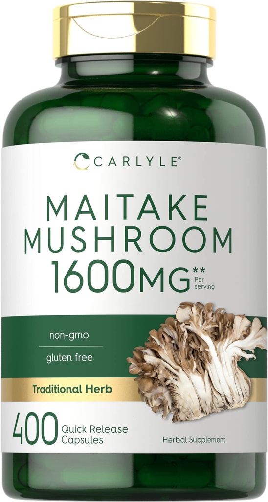 Carlyle Maitake Houba Kapsle 124; 1600mg Dublin 124; 400 Hrabě 124; Non- GMO & Gluten Free Extract Dutch 124; Houbové doplňky