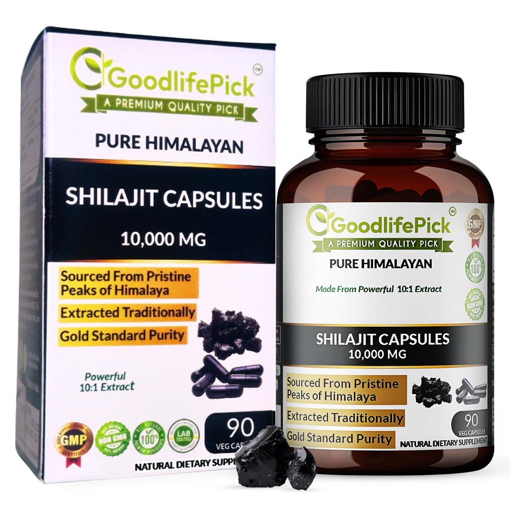 Čisté Himalájské Shilajitské kapsle. Maximální síla přírodní Shilajit bohaté na stopové minerální a Fulvic kyseliny. High Altitude Sourcing. Vegan NonGMO 90ct. Extrahované tradičně bez stearate bez rýžové mouky