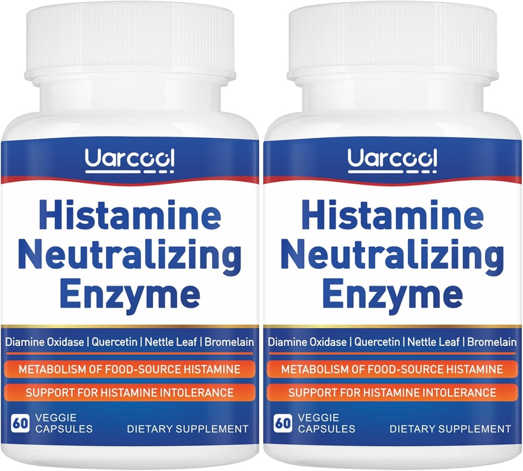 DAO Enzyme dodatek Histamine Diamin Oxidase dodatek pro hladké trávení - Made in USA - 60 Softgels (2 láhve)