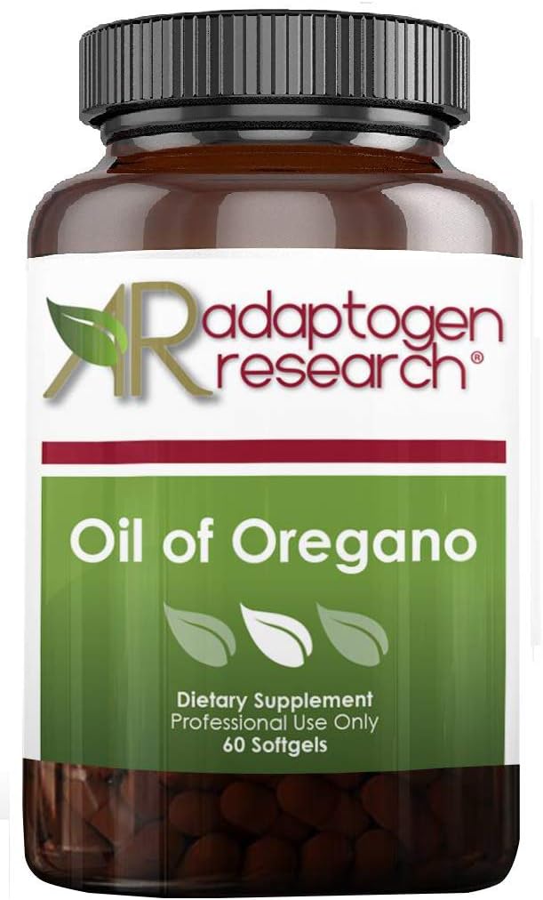 Olej z Oregano Softgels - Oregano olejový dodatek s vysoce koncentrovaným karvakrolem - Podporuje střevní čištění - malé pilulky (60 Softgels) Gold