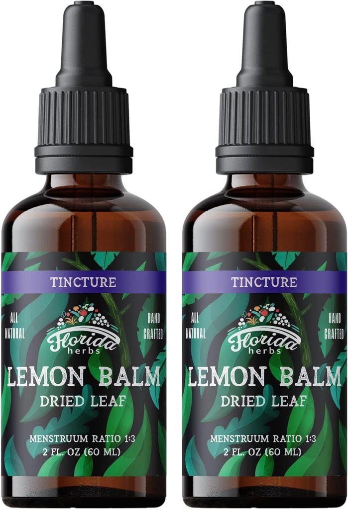 Lemon Balm tinktura - Organic Lemons Drops - Lemon Balm Extract - Made in USA - Organic 4 Fl Oz