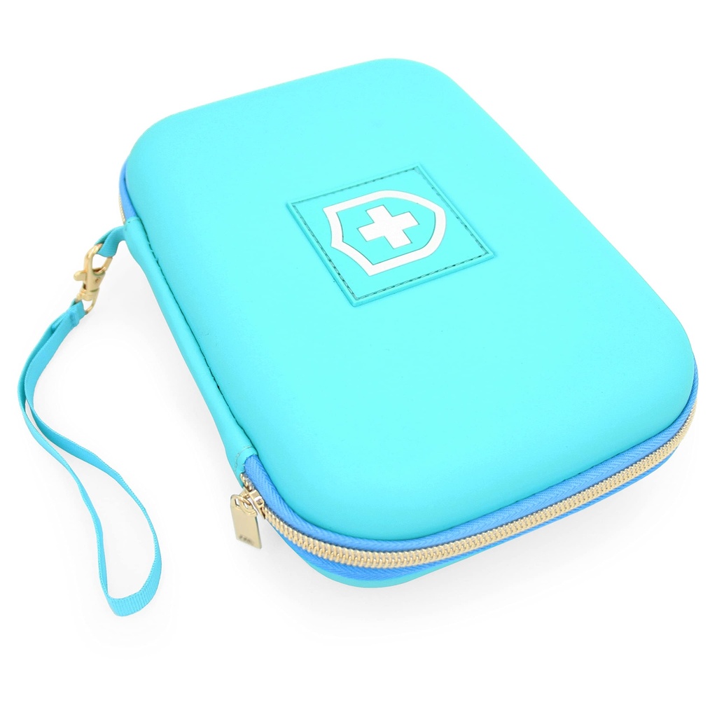 CASEMATIX 8 "Turquoise Asthma Inhaler Pouzdro pro cestovní potřeby Spacer, maska a příslušenství, zahrnuje pouze pouzdro