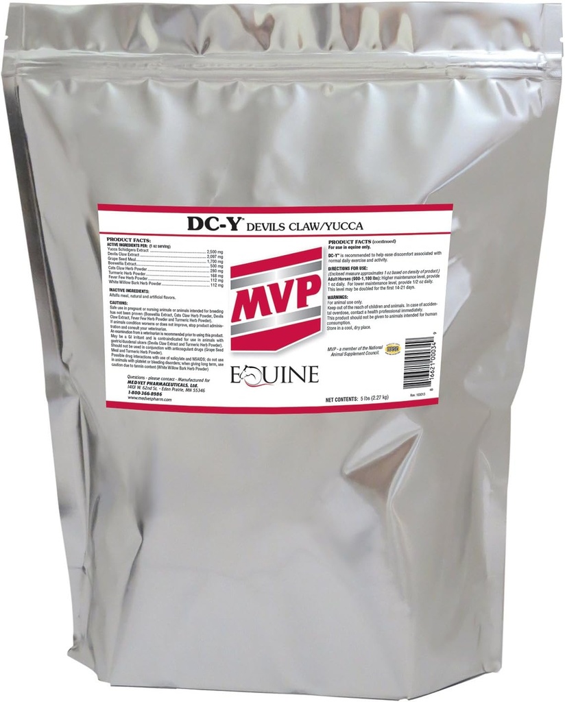 MVP DC-Y (5lb) Asistenty v minimalizaci šití a něžnosti spojené s každodenními aktivitami v koních...
