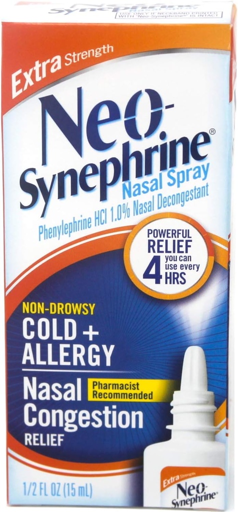 Neo- synefrin Nasal Spray, Extra Pevnost Formule, 0, 50 Ounces každý (Hodnota balení po 3)