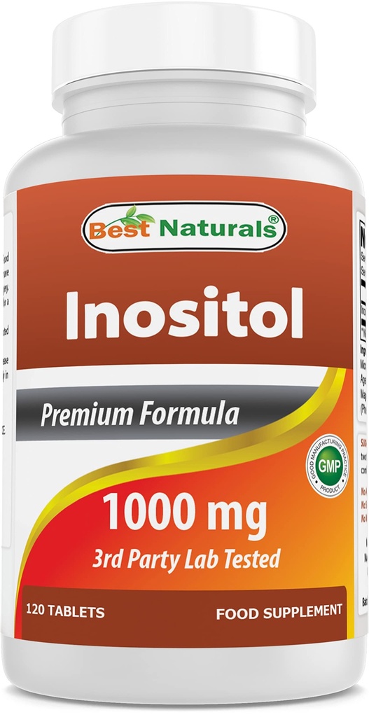 Nejlepší Naturals Inositol 1000mg 120 tablet - také nazývaný vitamin B8