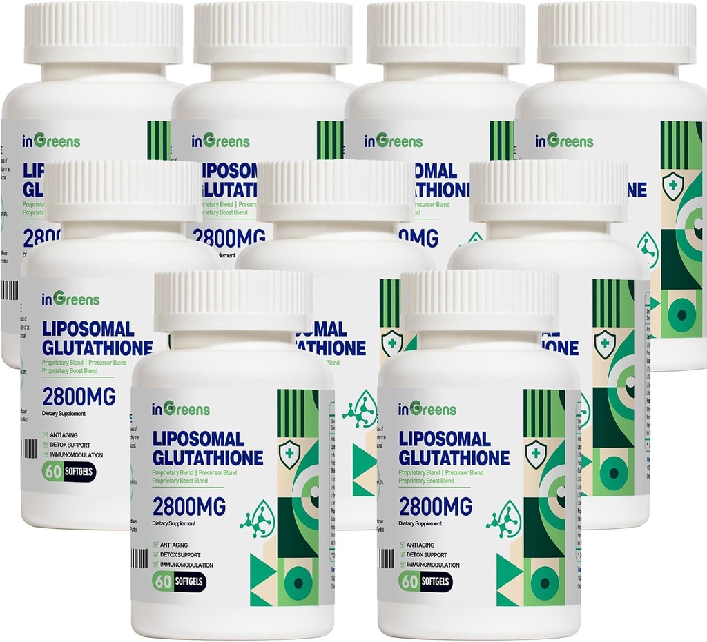 2800 MG Lipozomální Glutathione Softgels, Max Absorpce, Aktivní forma L Glutathione reduktáza, Výkonný antioxidant, Zdravotní stárnutí, 60 Softgels