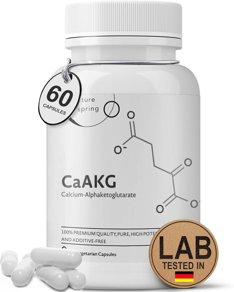 CaAKG Supplement (Alpha Ketoglutarát) (1000 mg na 2 tobolky Serving, 60 tobolek). Podporuje buněčnou energii