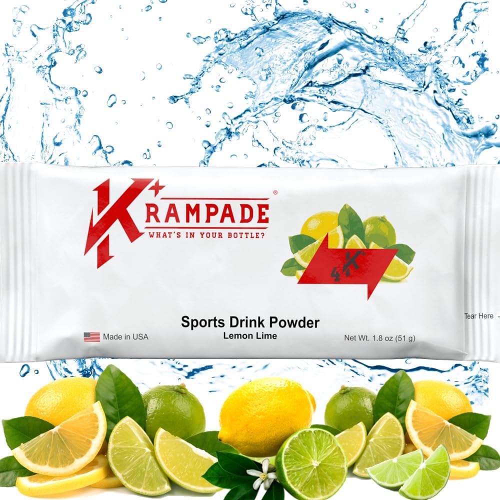 Krampade Electrolytes Powder Draslík Supplement - 4000 mg K +, > 4X Více než kokosová voda 124; Okamžitá křeč Relief 124; Hydratační prášek