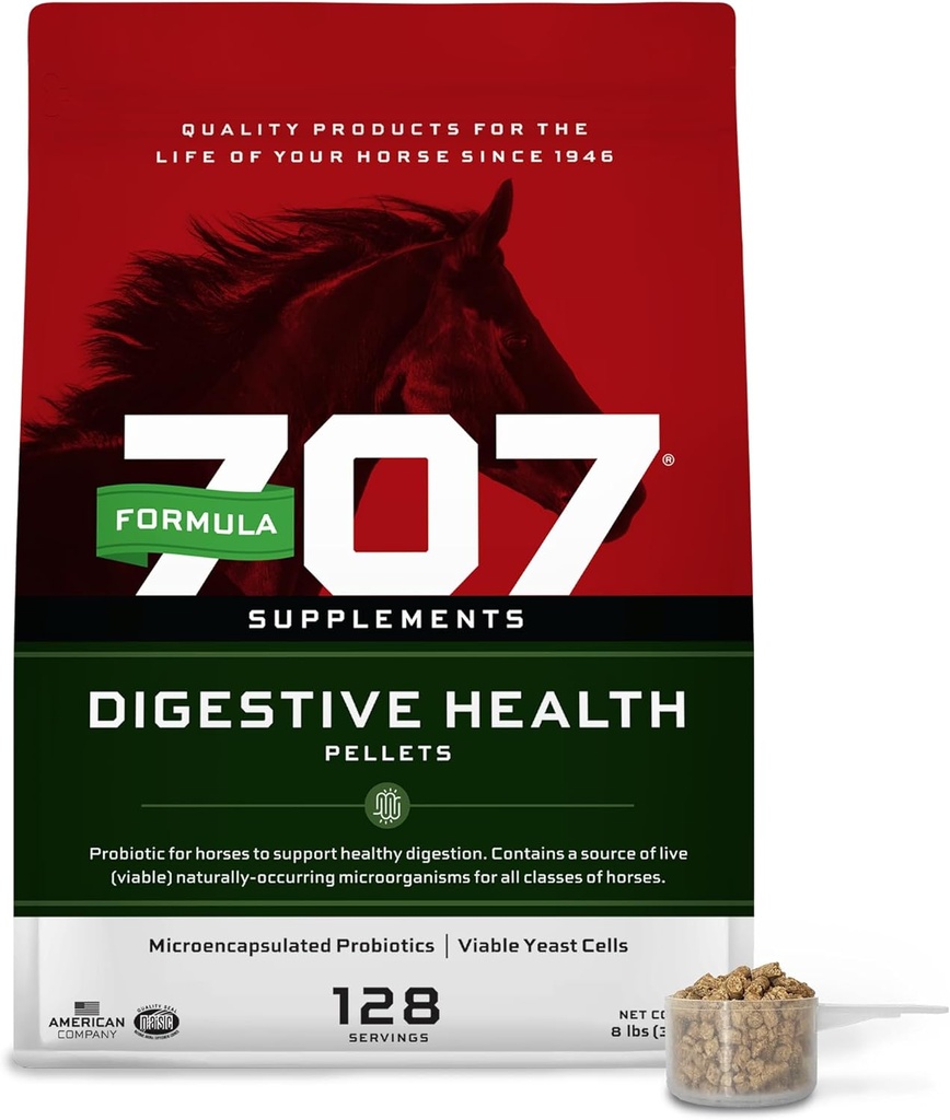 Vzorec 707 Příplatek za stravitelné zdraví, 8lb Bag - Probiotika, prebiotika a trávicí enzymy pro koně