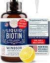 Liquid Biotin pro růst vlasů Kolagen - Biotin Liquid 10,000mcg Kolagen 5,000mcg Extra Strength Liquid - Tekutý kolagen a Biotin Drops pro růst vlasů - Biotin a kolagen Drops pro ženy - 2oz