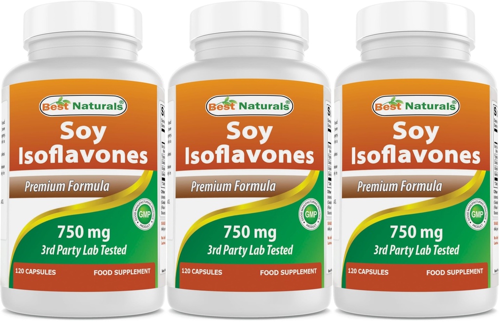 Nejlepší Naturals Soy Isoflavones 750 mg 120 Kapsle (120 Počet balení po 3)