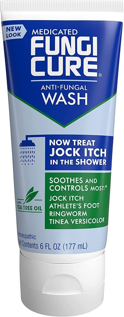 FungiCure Medicated Anti- Fungal Jock Itch Wash - Treat Jock Itch in The Shower - 6 Fl Oz (Balení po 2)