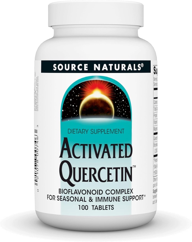 Zdroj Naturals Aktivovaný Quercetin - Plant- Derived Bioflavonoid Complex - Sezonní a imunitní obrana - 100 tablet
