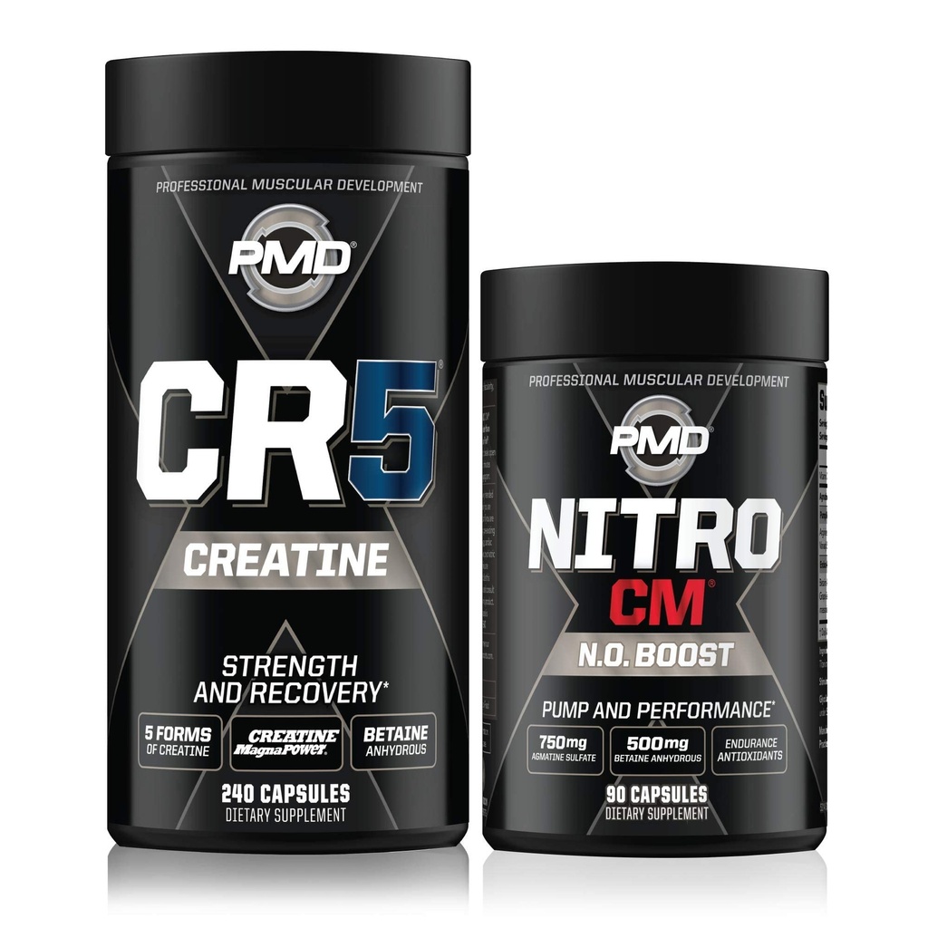 PMD Sports CR5 Professional Creatine Complex (240 Kapsle) Sports Nitro CM Nitric Oxide (90 Kapsle)