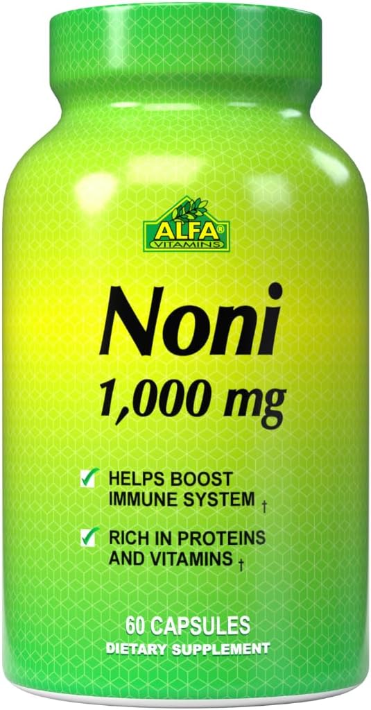 ALFA VITAMINS Noni 1000 Mg 60 Kapsle - Tonic pro optimální fungování těla - Antioxidant