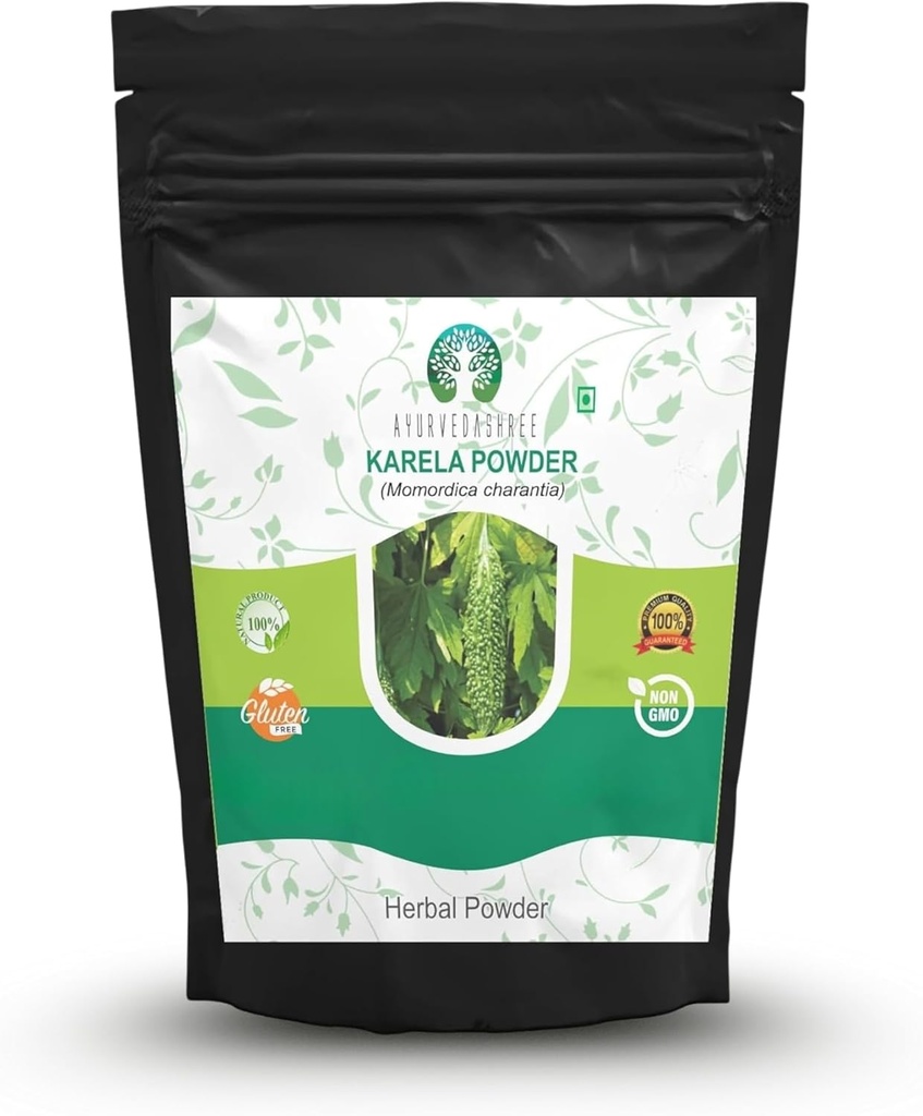 Hořký Melon Powder 200 Gm I Momordica Charantia / Karela Ovoce Powder I Ayurvedic bylinka I Podpora funkce jater I Bylinný dodatek I Podporuje pleť a žaludek